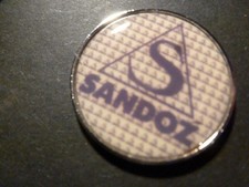 pin pins pin's pharmaceutique lsd pharmaceutical sandoz firm pinback metal