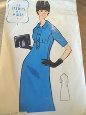  ANCIEN PATRON "LE PATRON DE PARIS ROBE COUPE PRINCESSE" ANNEE 60   T 40