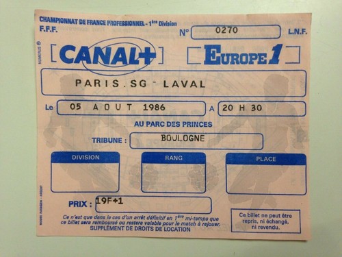 Ticket match championnat - championnat, de