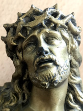 Buste du Christ en régule doré vers 1900