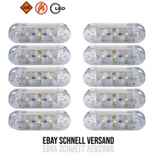10x 3 LED Blanc Feux de position Feux de position 12V 24V Camion Voiture Cara...