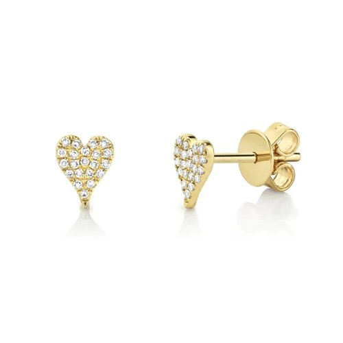 14k jaune diamant - 14k, coeur