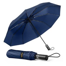 Parapluie Pliable Parapluie Automatique Compact Coupe-vent avec 10 Baleines O...