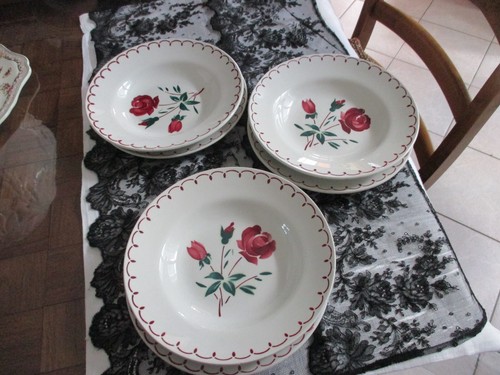 Trio anciennes assiettes - d'anciennes,