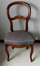 2 chaises en tapisserie de couleur gris et violine