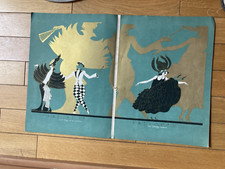 MOURGUE LITHOGRAPHIE ART DECO FASHION FEMINA 1923 LES DANSES D'AUJOURDHUI