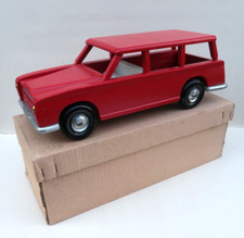 Simca 1500 Break Rouge Grand Jouet Voiture en Bois 36Cm Etat Neuf + Boite 1965