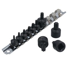 Jeu de douilles d'embouts Impact Torx Star 1/4" 3/8" Drive T10 - T50 10...