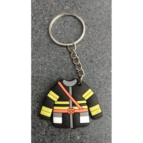 Porte cle pvc tenue pompiers - porte,