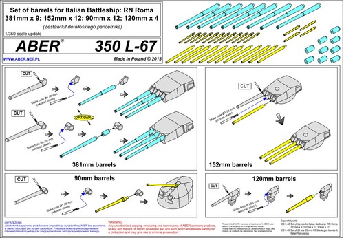 Aber 350 067 canons - 1:350, l-067
