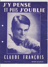 PARTITION-CLAUDE FRANCOIS-J' YPENSE ET PUIS J'OUBLIE