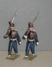 CBG MIGNOT ANCIENS  plomb 1/32  2 SOLDATS  LA  GARDE REPUBLICAINE  1900 N° 3