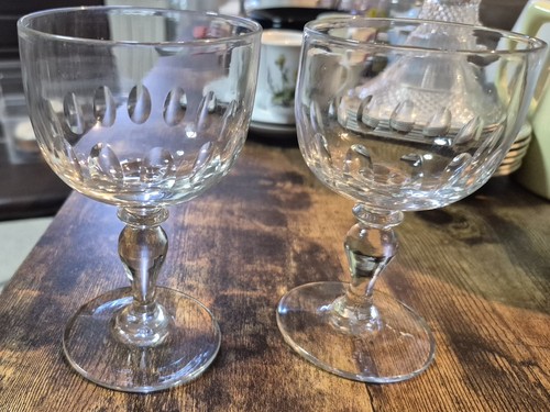 Paire verres pied - verres, à