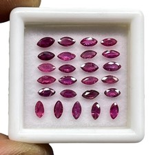 25 Pièces Naturel Rubis Coupe