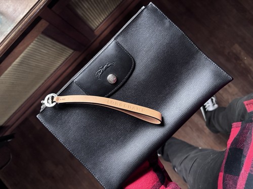 Longchamp pochette cuir