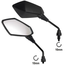 Miroir Retroviseurs Couple Custom Noir Moto Scooter A-Pro Adaptateur