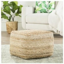 Beige cube square - shape, jute