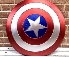 24" pouces capitaine américain bouclier de collection réplique médiévale enti...