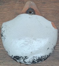 Ancienne tuile décorative du XIXe siècle en terre cuite vitrée