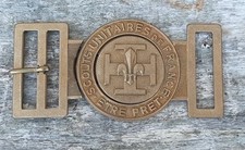  BOUCLE DE  CEINTURE  SCOUTS UNITAIRES DE FRANCE  ÊTRE PRÊT
