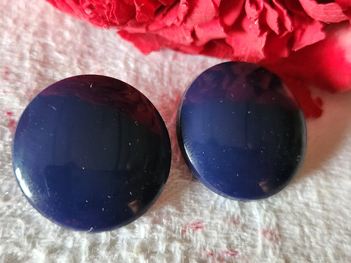 Duo boutons anciens verre - anciens,