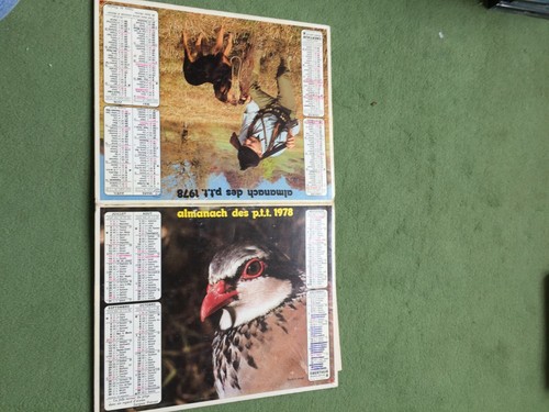 Calendrier almanach ptt 1978 - calendrier,