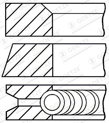 Goetze engine segments pince - segments,,