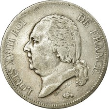 Pièce de monnaie, France, Louis XVIII, 5 francs, 1817, Bayonne, S, argent, KM:711.8