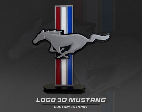 Logo ford mustang custom - 3d,