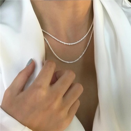 Collier ras cou argent - collier,