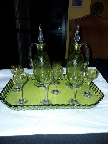 Service liqueurs art nouveau - art,