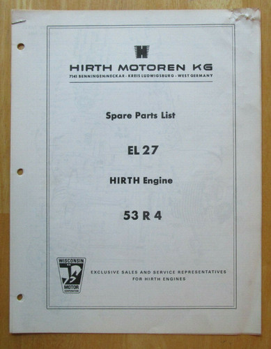 Hirth motoren engine - hirth, spare