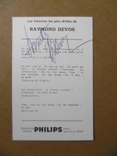 RAYMOND DEVOS  - AUTOGRAPHE