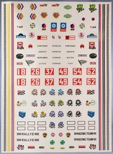 Voiture de Circuit Slot Car - Planche de Décalcos Décalques Decals 1/32