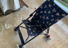 TRÈS BELLE POUSSETTE CANNE PLIANTE, MOTIFS TEDDYS NOUNOURS, COMME NEUVE