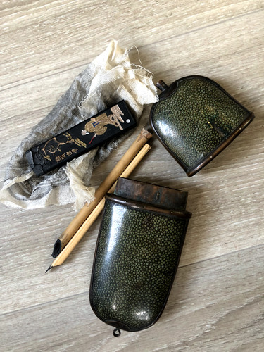 Ancien etui galuchat bâton - ancien,