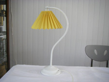 H:41CM / vintage DESIGN lampe de table originale métal laqué et Abat-jour Plissé