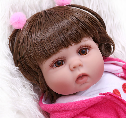 Curly hair 49cm bebe doll - curly,