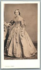 CDV 1865 Femme en robe Mode du Second Empire Photo ancienne noblesse Foto Frau