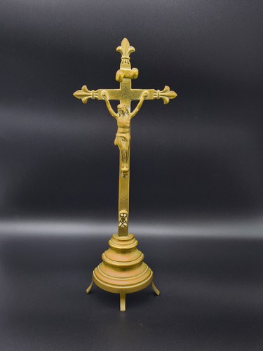 Ancien crucifix autel - ancien, d'autel
