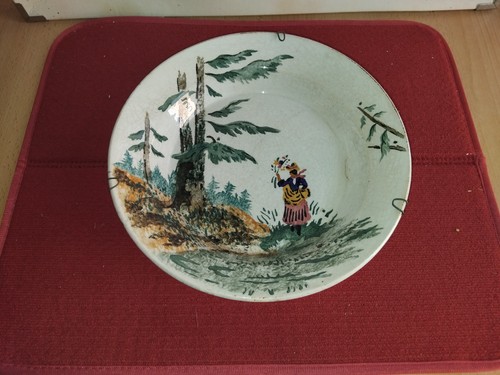 Très ancien plat creux - ancien, en