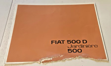 Brochure de Vente FIAT 500 D & Jardinière 500 - Non Daté  - Etat Correct.