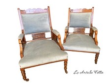Paire fauteuils anciens de - de,