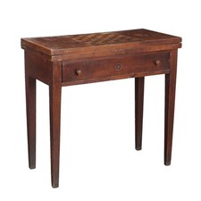 Table Basse Ancienne Plateau Ouvrant Noyer Italie du XIXe Siècle Originale