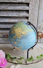 ANCIEN PETIT GLOBE TERRESTRE MAPPEMONDE CARTES TARIDE pieds tripode