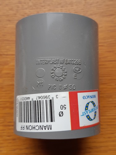 Manchon pvc - pvc, ff