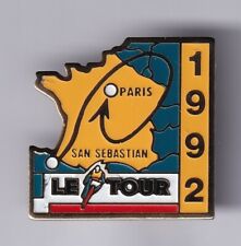 RARE PIN PINS PIN'S .. VINTAGE 1992 TOUR DE FRANCE VELO CYCLING MAP CARTE ~US
