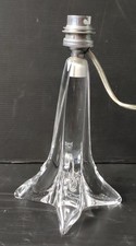 PIED DE LAMPE SIGNE CRISTALLERIE DE LORRAINE + CROIX DE LORRAINE
