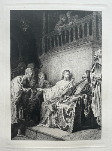 Jesus guerit gravure - jesus,