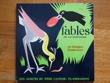 ALBUMS DU PERE CASTOR FABLES DE LA FONTAINE IMAGES LUMINEUSES + 10 CALQUES 1950